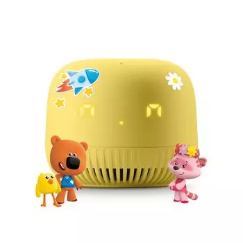 Умная колонка VK Капсула Нео, 5 Вт, с голосовым помощником Маруся, LED-экран, WiFi, Bluetooth, желтый (VKSP11YL)