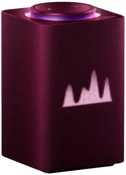 Умная колонка Яндекс Станция Макс, 65 Вт, Алиса, LED-экран, WiFi, Bluetooth, LAN, HDMI, бордовый (YNDX-0008R)