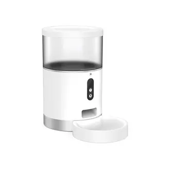 Умная кормушка для питомцев Hiper IoT Pet Feeder LE, Wi-Fi, белый/серебристый (HIP-FD01W)