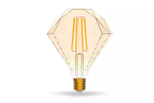 Умная лампа gauss Diamond Golden, 6.5Вт, 570лм, 2000-5500K, E27, WiFi, золото (1370112)