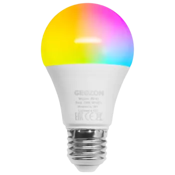 Умная лампа GEOZON RG-01, 9Вт, 806лм, 2700-6500К, E27, WiFi, белый (GSH-SLR01)
