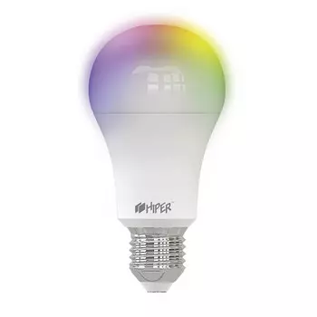 Умная лампа HIPER IoT A61 RGB, 12Вт, 1020лм, 2700-6500K, E27, WiFi, белый (HI-A61 RGB)