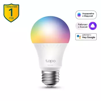Умная лампа TP-Link Tapo L535E, 8.6 Вт, 1055лм, 2500-6500К, E27, WiFi, белый (Tapo L535E)