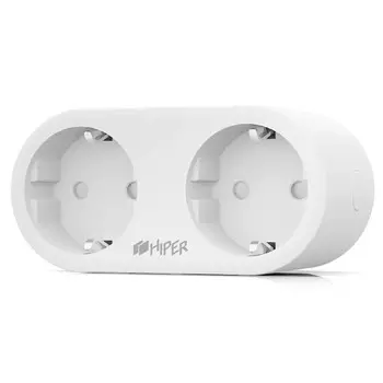 Умная розетка HIPER IoT P08, розеток: 2, 3600Вт, 16A, WiFi, белый