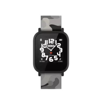 Умные часы детские Canyon My Dino, 1.3" IPS, черный камуфляж (CNE-KW33BB)