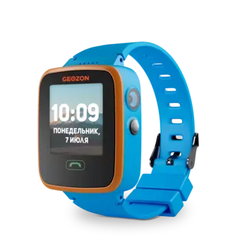 Умные часы детские GEOZON Aqua, 1.44", IPS, голубой (G-W04BLU)