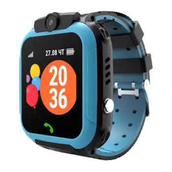 Умные часы детские GEOZON Lite Plus, 1.44" IPS, синий (G-W18BLU)
