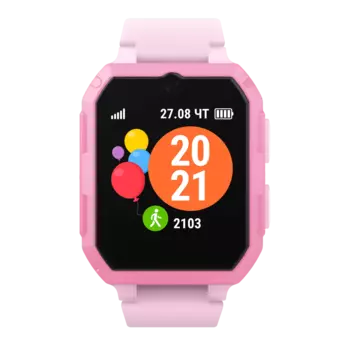 Умные часы детские GEOZON Ultra, 1.54 IPS, розовый (G-W15PNK)