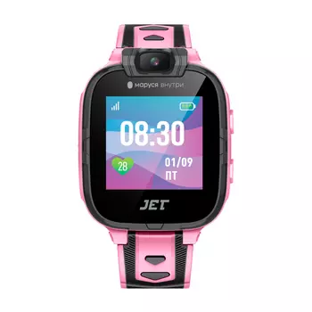 Умные часы детские Jet Kid Assistant, 1.44" IPS, розовый/серый (4607811646678)