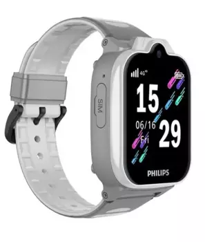 Умные часы детские Philips W6610, 1.69" IPS, темно-серый (CTW6610DG/00)