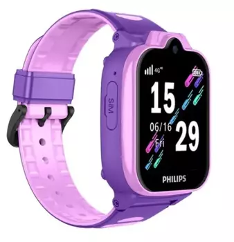 Умные часы детские Philips W6610, 1.69" IPS, розовый (CTW6610PK/00)