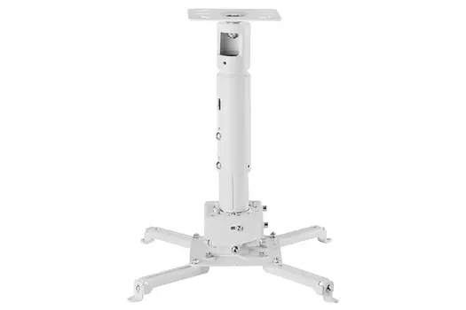 Универсальный потолочный комплект Wize Pro PRG11A-W, крепления с микрорегулировкой штанги 15-28см, площадки к потолку для проектора, макс.расст.между креп.отверстиями 537 мм, угол наклона 15°, угол поворота +- 8°,вращение 360°,до 32 кг., белый