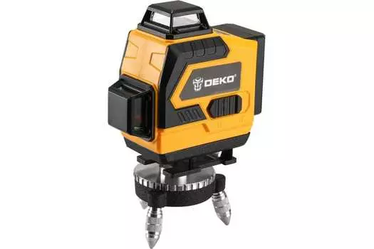 Уровень лазерный (нивелир) комбинированный, до 20 м, 0.3 мм/м, самовыравнивание, АКБ, 2xакб, кейс, DEKO DKLL16 (065-0232)