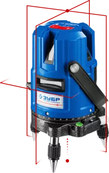 Уровень лазерный (нивелир) линейный, до 20 м, 0.3 мм/м, самовыравнивание, АКБ, 3xАА, кейс, ЗУБР Профессионал Крест-55 (34904)