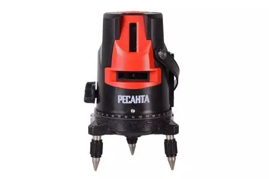 Уровень лазерный (нивелир) линейный, до 40 м, 0.2 мм/м, самовыравнивание, 3xАА, кейс, Ресанта ПЛ-3 (61/10/518)