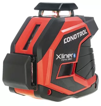 Уровень лазерный (нивелир) линейный, до 40 м, 0.2 мм/м, самовыравнивание, АКБ, 2x7.4В 2600 мАч литий-ионный, кейс, Condtrol XLiner (1-2-303)