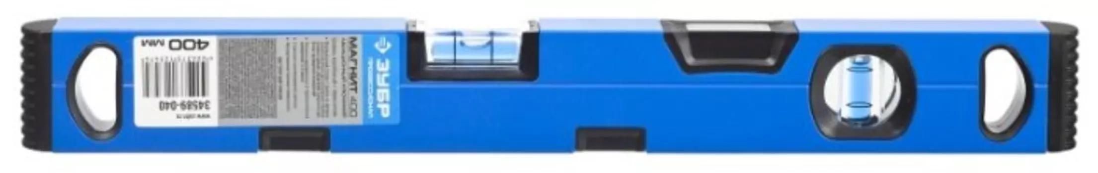 Уровень ручной брусковый 40см, точность 0.5 мм/м, 2 глазка, магнитный, ЗУБР Профессионал МАГНИТ (34589-040)