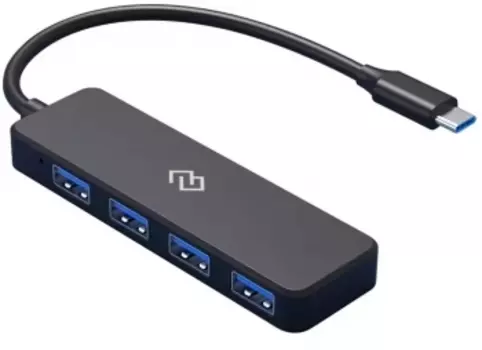 USB-концентратор Digma DHUB-4USB-C-2.0, 4xUSB 2.0, черный (DHUB-4USB-C-2.0)