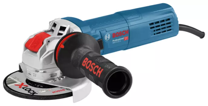 УШМ (болгарка) BOSCH GWX 9-125 S, сетевая, 900Вт, 125мм, 11000 об/мин, регулировка частоты вращения, 2.1кг (06017B2000)