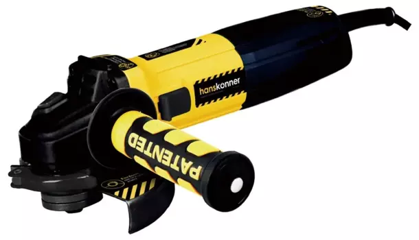 УШМ (болгарка) Hanskonner HAG9012TES, сетевая, 1.1 кВт, 12.5 см, 11000 об/мин, регулировка частоты вращения, кейс, 2.33 кг (HAG9012TES)