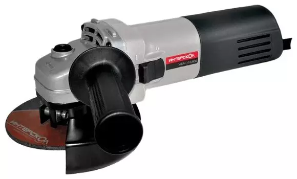 УШМ (болгарка) Интерскол УШМ-115/800, сетевая, 800Вт, 115мм, 11000 об/мин, 1.65кг (589.1.0.00)