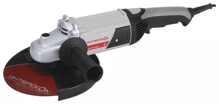 УШМ (болгарка) Интерскол УШМ-230/2000М, сетевая, 2000Вт, 230мм, 6500 об/мин, регулировка частоты вращения, 5кг (5471100_1795380)