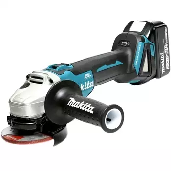 УШМ (болгарка) Makita DGA504RF, аккумуляторная, 125мм, 8500 об/мин, Li-Ion, 18В, 3 А·ч, кейс, 2.5кг