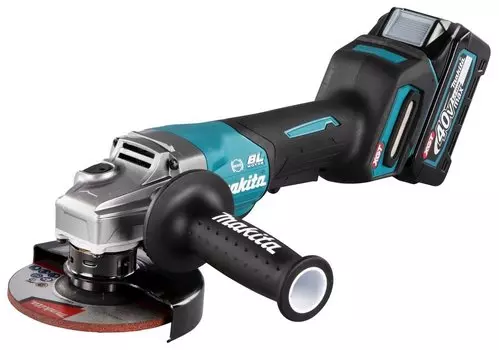 УШМ (болгарка) Makita GA013GM201, аккумуляторная, 125мм, 8500 об/мин, Li-Ion, 40В, 4 А·ч, 2 Акб, кейс, 3.6кг (GA013GM201)