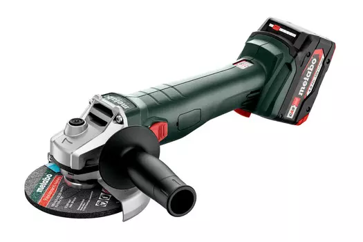 УШМ (болгарка) Metabo W 18 L 9-125, аккумуляторная, 12.5 см, 8500 об/мин, Li-Power, 18 В, 4 А·ч, 2 Акб, 2.3 кг (602247510)