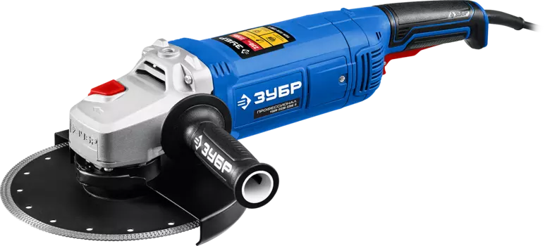 УШМ (болгарка) ЗУБР ПРОФЕССИОНАЛ УШМ-П230-2200 П, сетевая, 2.2 кВт, 230мм, 6600 об/мин, 6 кг (УШМ-П230-2200 П)