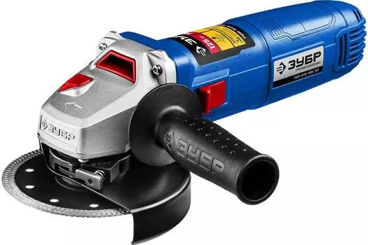 УШМ (болгарка) ЗУБР УШМ-П125-1500 ПСТ, сетевая, 1.5 кВт, 12.5 см, 11000 об/мин, регулировка частоты вращения, 2.7 кг