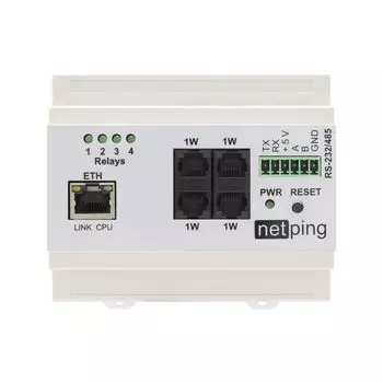 Устройство мониторинга NetPing v5 для DIN-рейки, ширина 106 мм, 1 шт. (NetPing-v5)