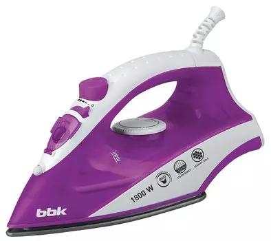 Утюг BBK ISE-1802 1.8 кВт, длина шнура 1.6 м, фиолетовый (ISE-1802 (V))