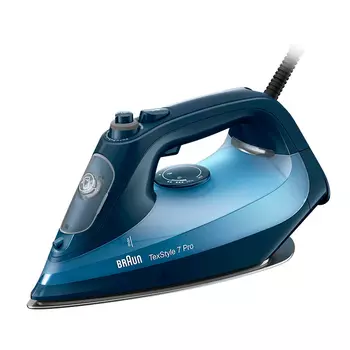 Утюг Braun TexStyle 7 SI7160BL 3 кВт, длина шнура 2.5 м, синий