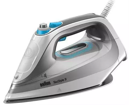 Утюг Braun TexStyle 9 SI9270WH 3 кВт, длина шнура 2.5 м, белый/серый