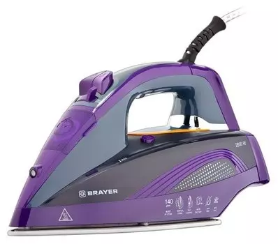 Утюг Brayer BR4001 2.6 кВт, фиолетовый (BR4001)