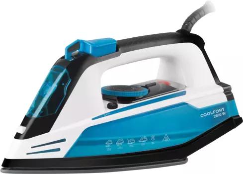 Утюг COOLFORT CF-3400 2.6 кВт, длина шнура 1.8 м, синий/белый