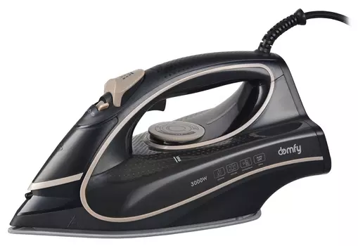 Утюг Domfy DSC-EI901 3 кВт, 2 м, черный/золотистый