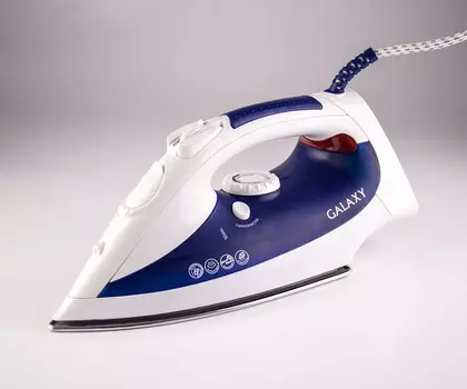 Утюг GALAXY GL6102 2000Вт, 2м, белый/синий (гл6102)