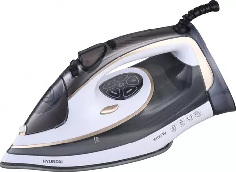 Утюг Hyundai H-SI01230 3.1 кВт, длина шнура 3 м, черный/белый (H-SI01230)