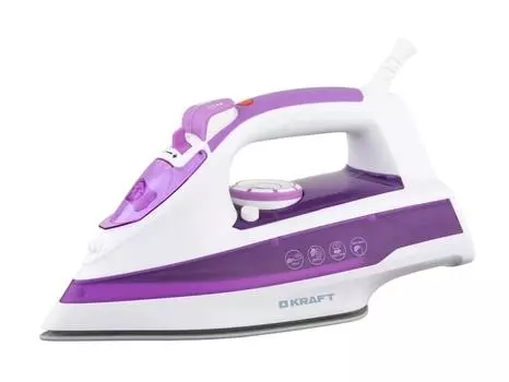 Утюг KRAFT KF-CI22201 2.2 кВт, белый/фиолетовый