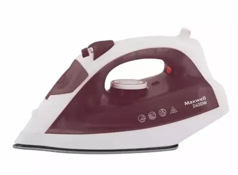 Утюг Maxwell MW-3006 2.4 кВт, длина шнура 1.8 м, белый/бордовый (MW-3006)