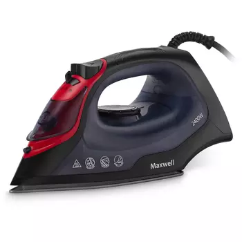 Утюг Maxwell MW-3034 2.4 кВт, длина шнура 1.8 м, черный (MW-3034)