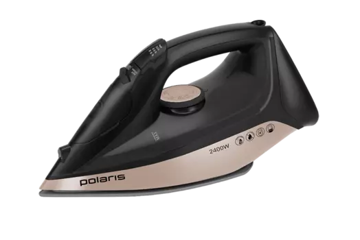 Утюг Polaris PIR 2483K 2.4 кВт, длина шнура 3 м, черный/золотистый (017307)
