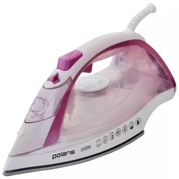 Утюг Polaris PIR 2668AK 2.6 кВт, 3 м, белый/розовый (PIR 2668AK)