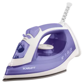 Утюг Scarlett SI30K44 2 кВт, длина шнура 1.8 м, белый/лиловый (SC-SI30K44)