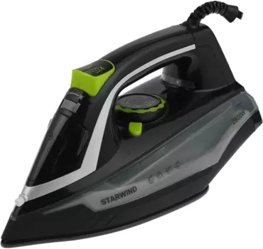 Утюг StarWind SIR2845 2.8 кВт, длина шнура 1.9 м, черный/серебристый