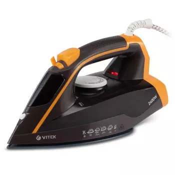 Утюг Vitek VT-1261 2.4 кВт, длина шнура 1.8 м, черный/оранжевый