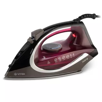 Утюг Vitek VT-8309 2.4 кВт, длина шнура 2.1 м, коричневый/бордовый (VT-8309)