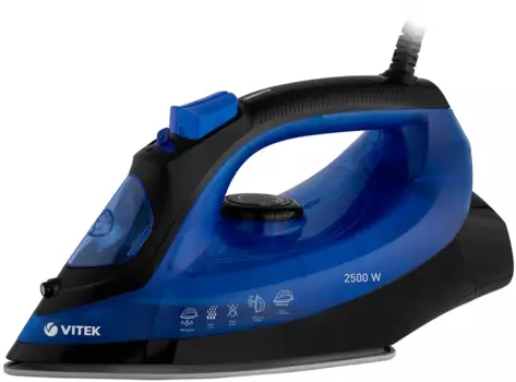 Утюг Vitek VT-8323 2.5 кВт, длина шнура 1.8 м, синий/черный (VT-8323)